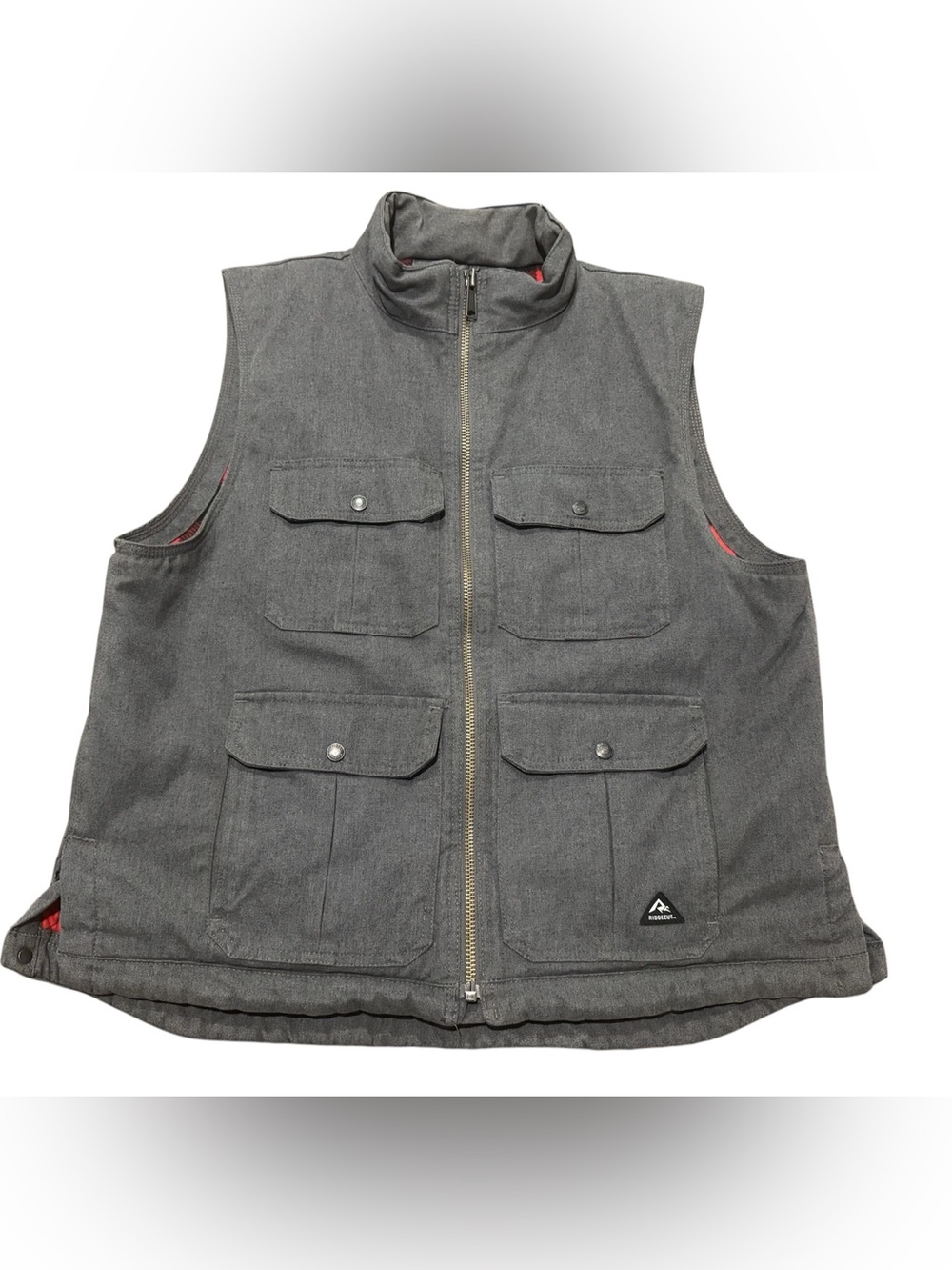Ridgecut Toughwear Super Duty Full Zip Flannel Lined Vest Men’s Size XL Gray